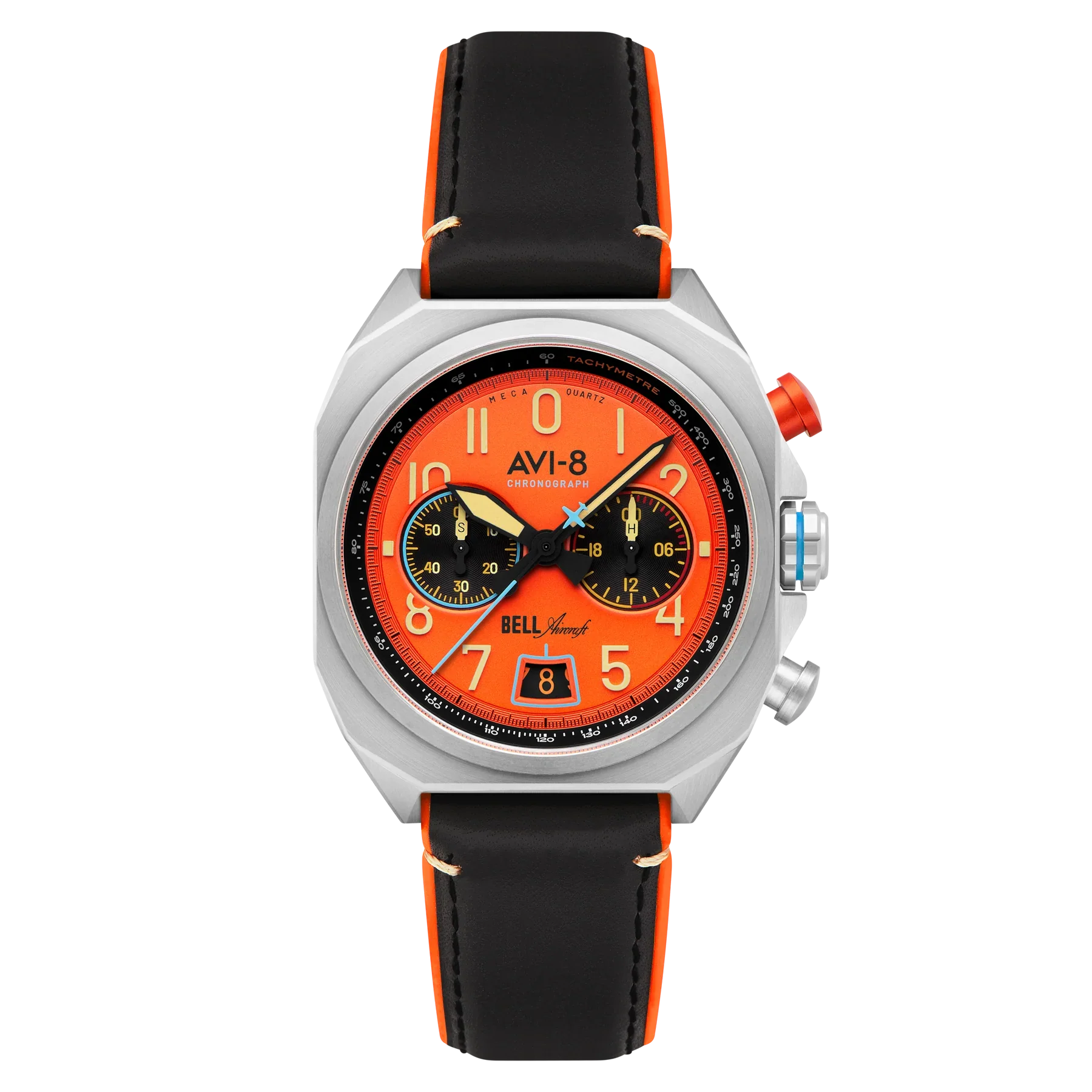 AVI-8 Bell X-1 Machbuster Orange Aviation Chronograph Watch