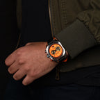 AVI-8 Bell X-1 Machbuster Orange Aviation Chronograph Watch