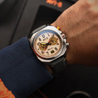 AVI-8 Bell X-1 Machbuster Beige Brown Chronograph Watch