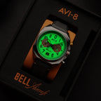 AVI-8 Bell X-1 Machbuster Beige Brown Chronograph Watch