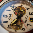 AVI-8 Bell X-1 Machbuster Beige Brown Chronograph Watch
