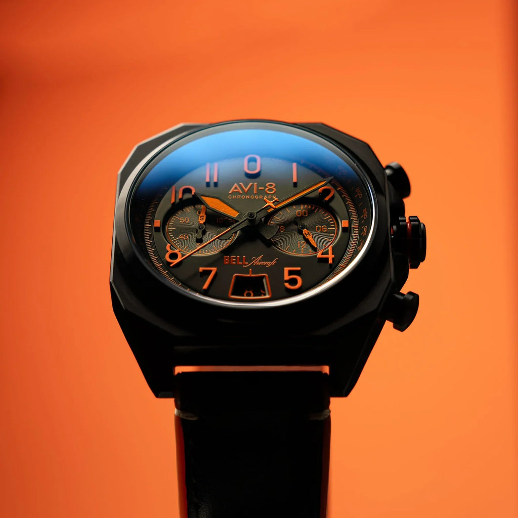 AVI-8 Bell X-1 Machbuster Men's Black Chronograph Watch