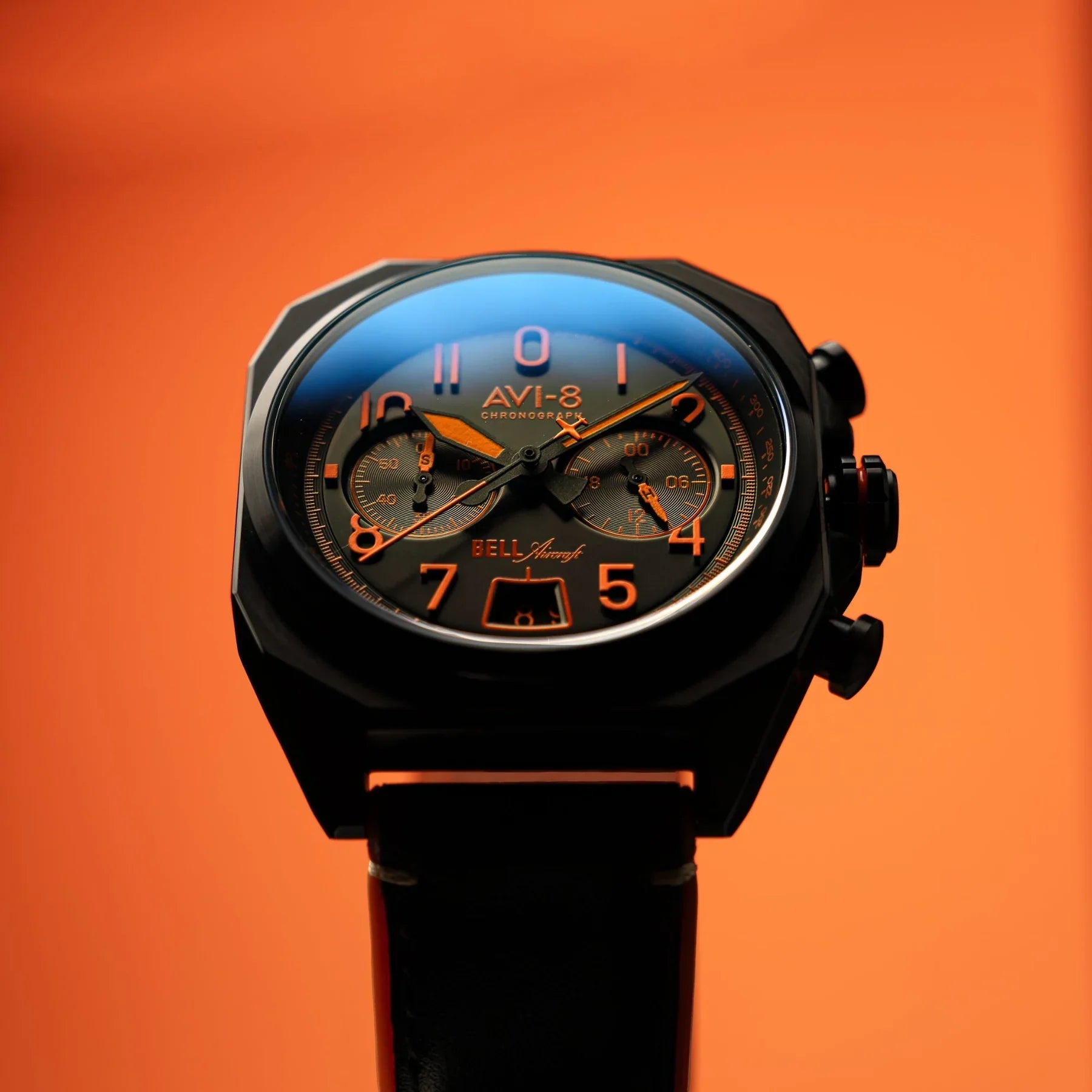 AVI-8 Bell X-1 Machbuster Men's Black Chronograph Watch