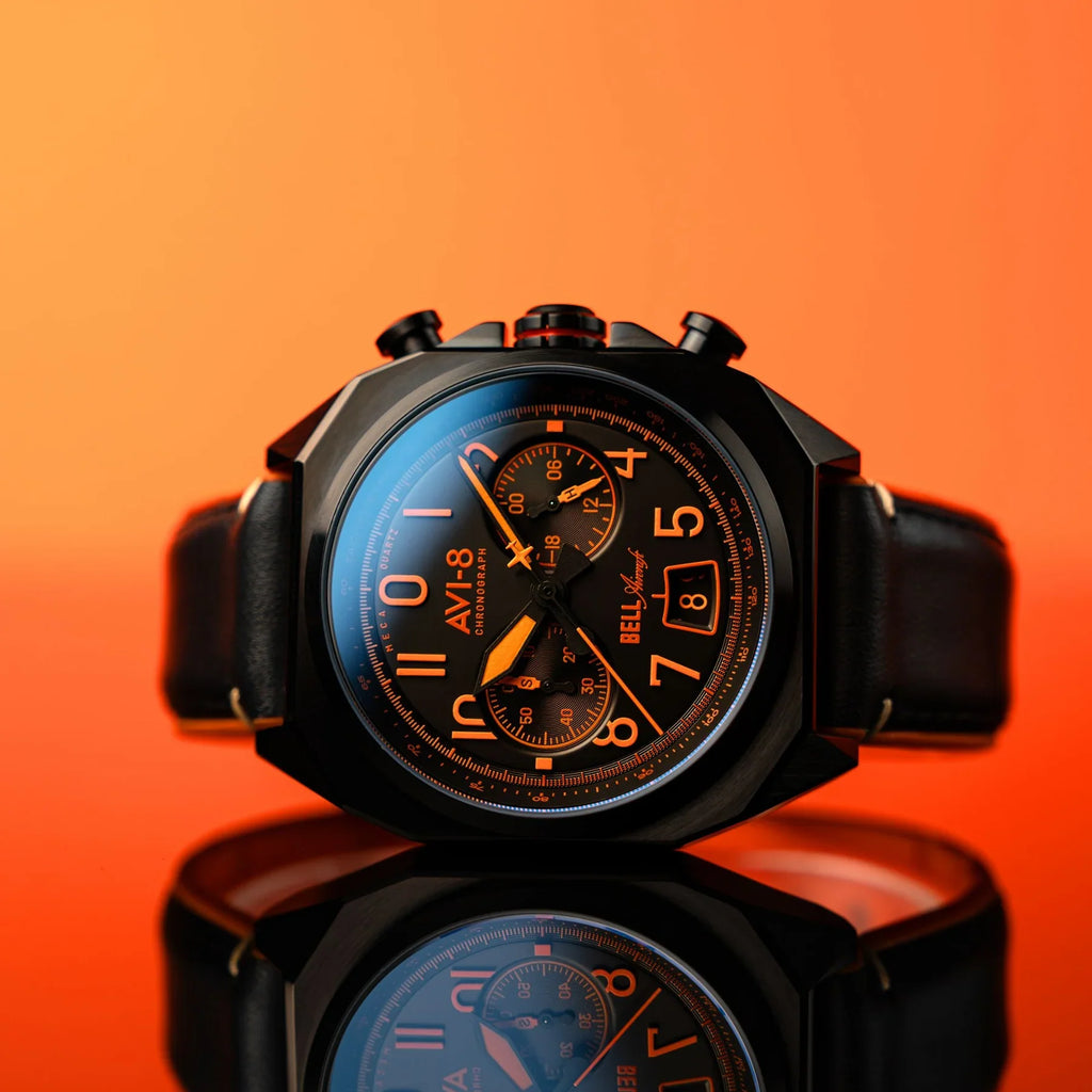 AVI-8 Bell X-1 Machbuster Men's Black Chronograph Watch