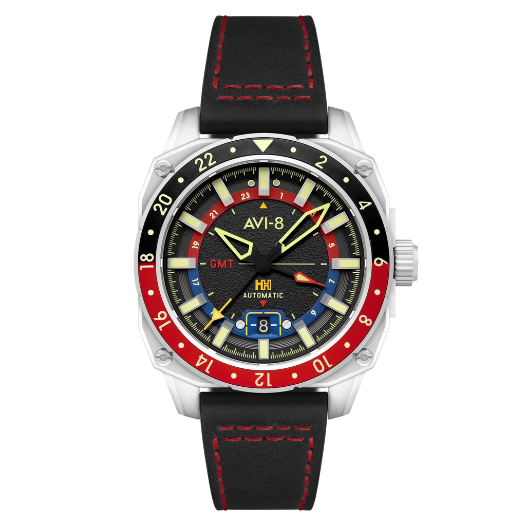 AVI-8 Hawker Hunter Atlas Men's Black GMT Automatic Watch