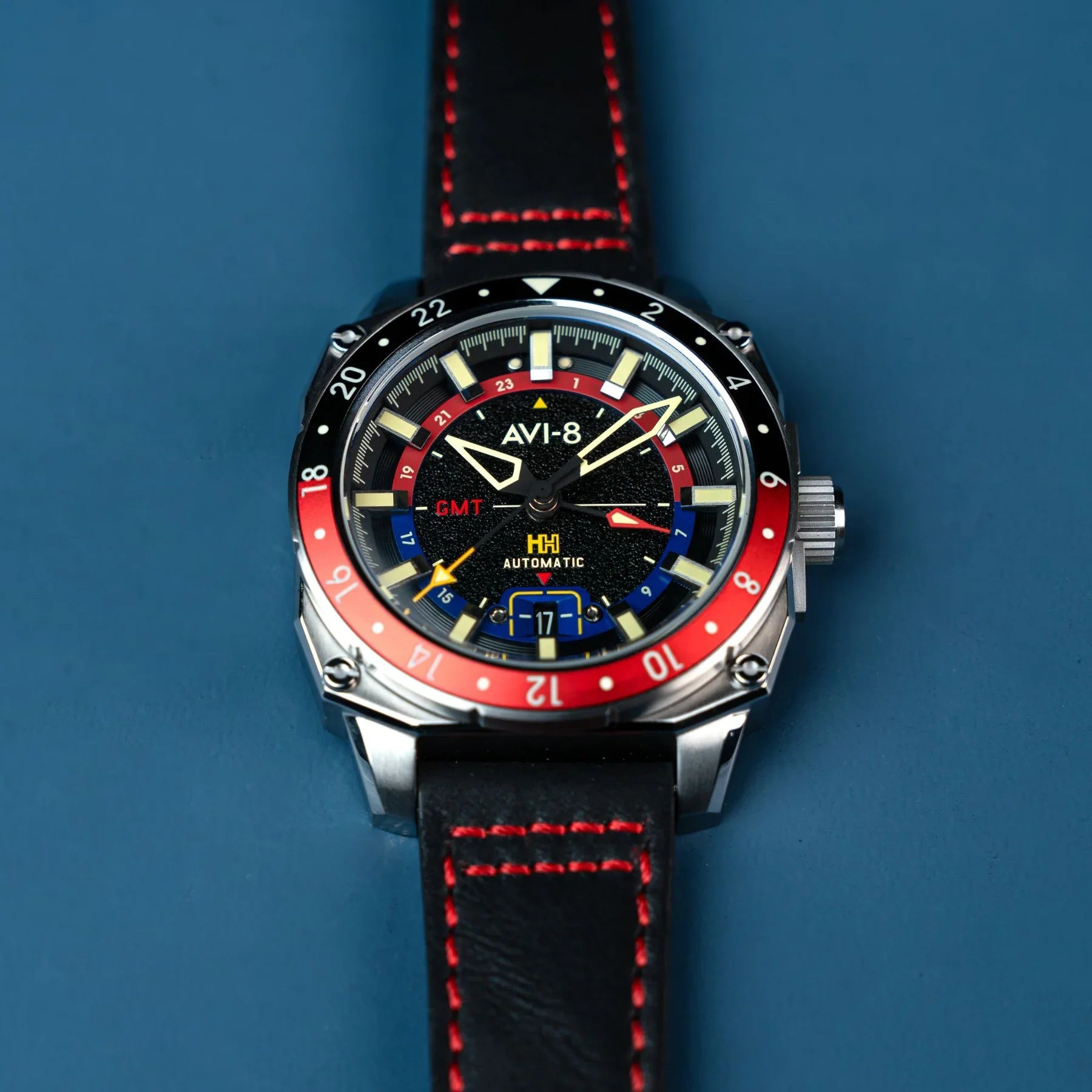 AVI-8 Hawker Hunter Atlas Men's Black GMT Automatic Watch