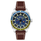 AVI-8 Hawker Hunter Atlas GMT Men's Blue Brown Automatic Watch