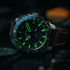AVI-8 Hawker Hunter Atlas GMT Men's Blue Brown Automatic Watch
