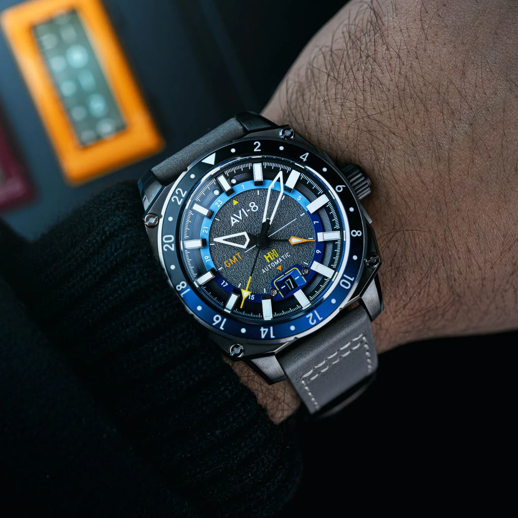 AVI-8 Hawker Hunter Atlas Men's Grey GMT Automatic Watch