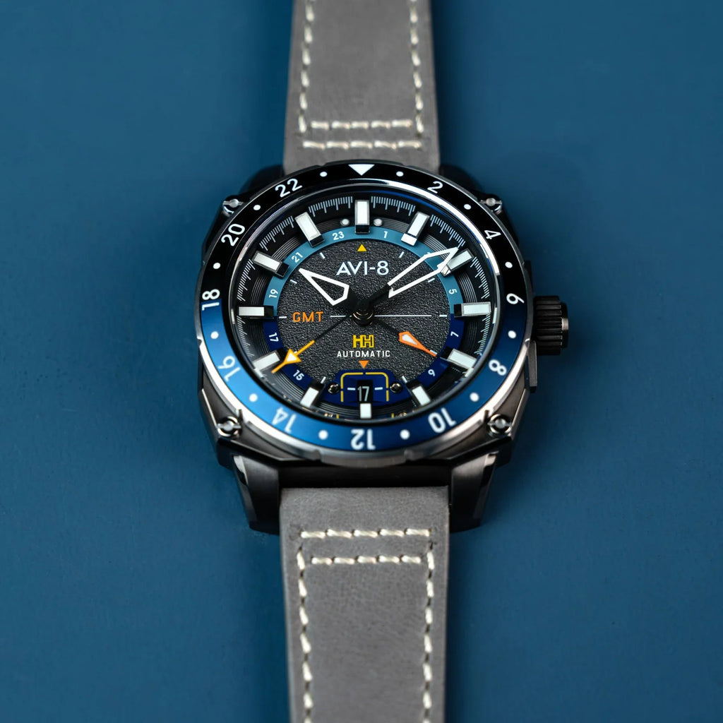 AVI-8 Hawker Hunter Atlas Men's Grey GMT Automatic Watch