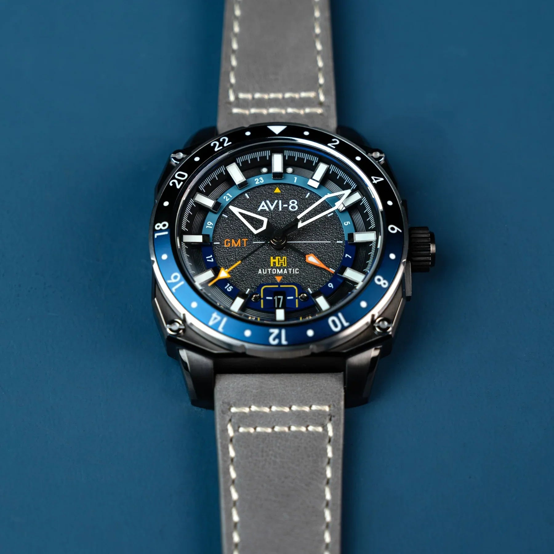 AVI-8 Hawker Hunter Atlas Men's Grey GMT Automatic Watch
