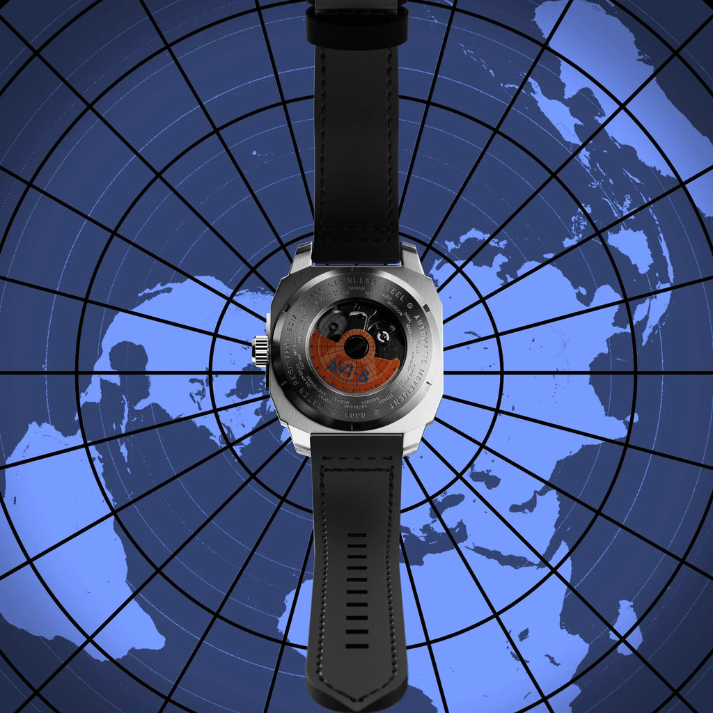 AVI-8 Hawker Hunter Atlas GMT Orange Automatic Watch