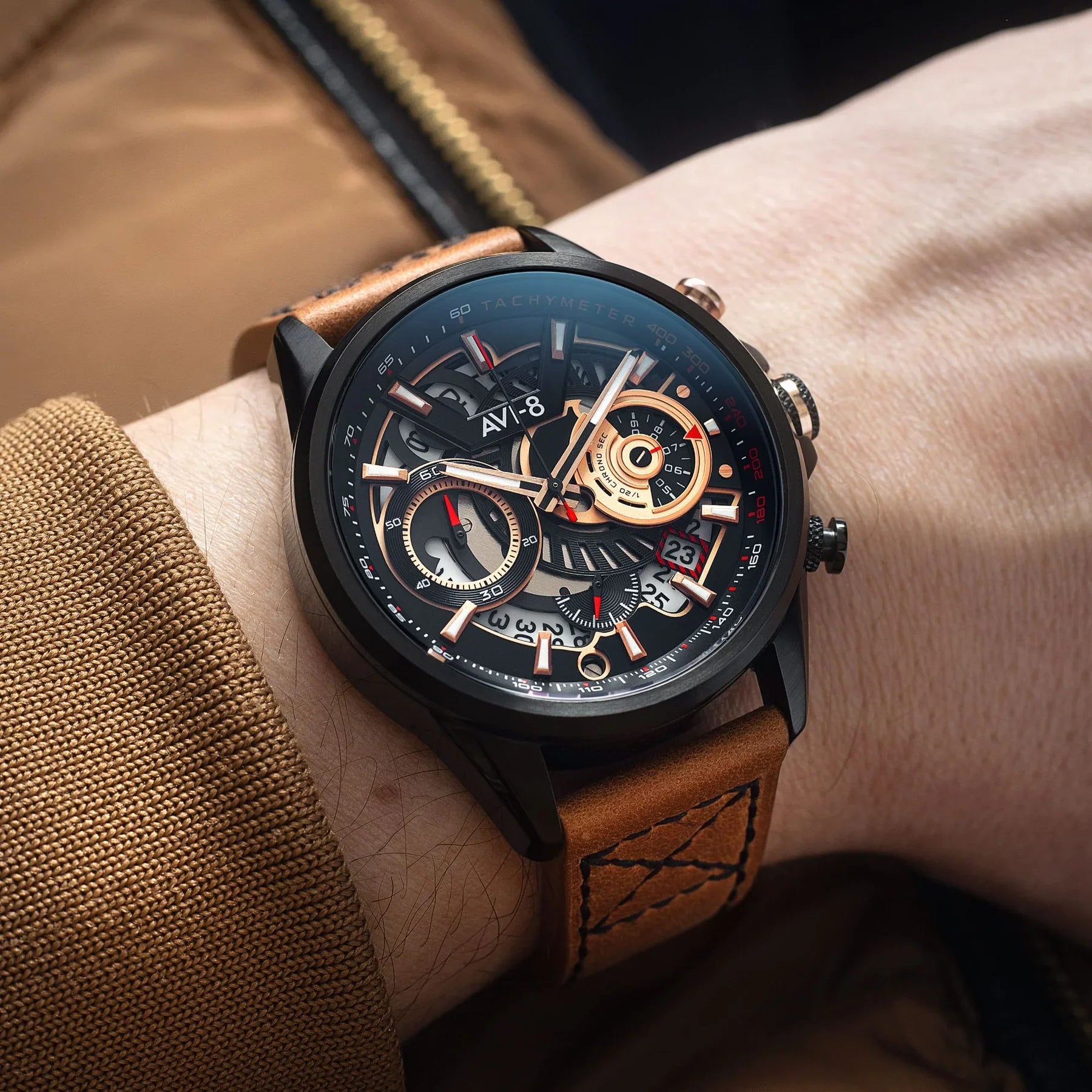 AVI-8 Hawker Harrier Matador Men's Black Chronograph Watch