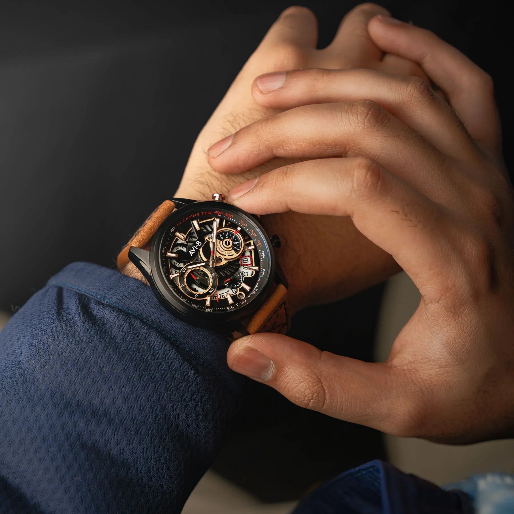AVI-8 Hawker Harrier Matador Men's Black Chronograph Watch