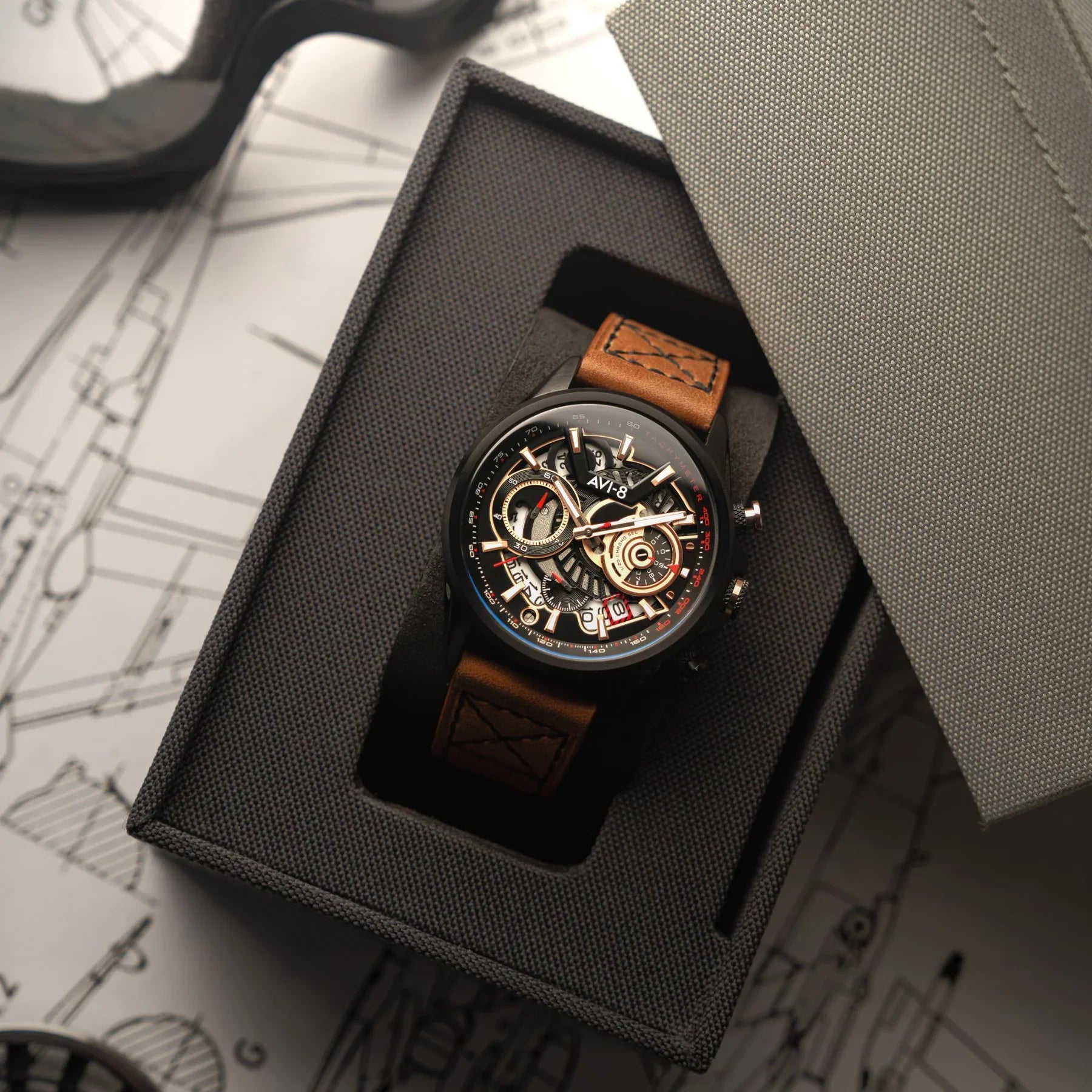AVI-8 Hawker Harrier Matador Men's Black Chronograph Watch
