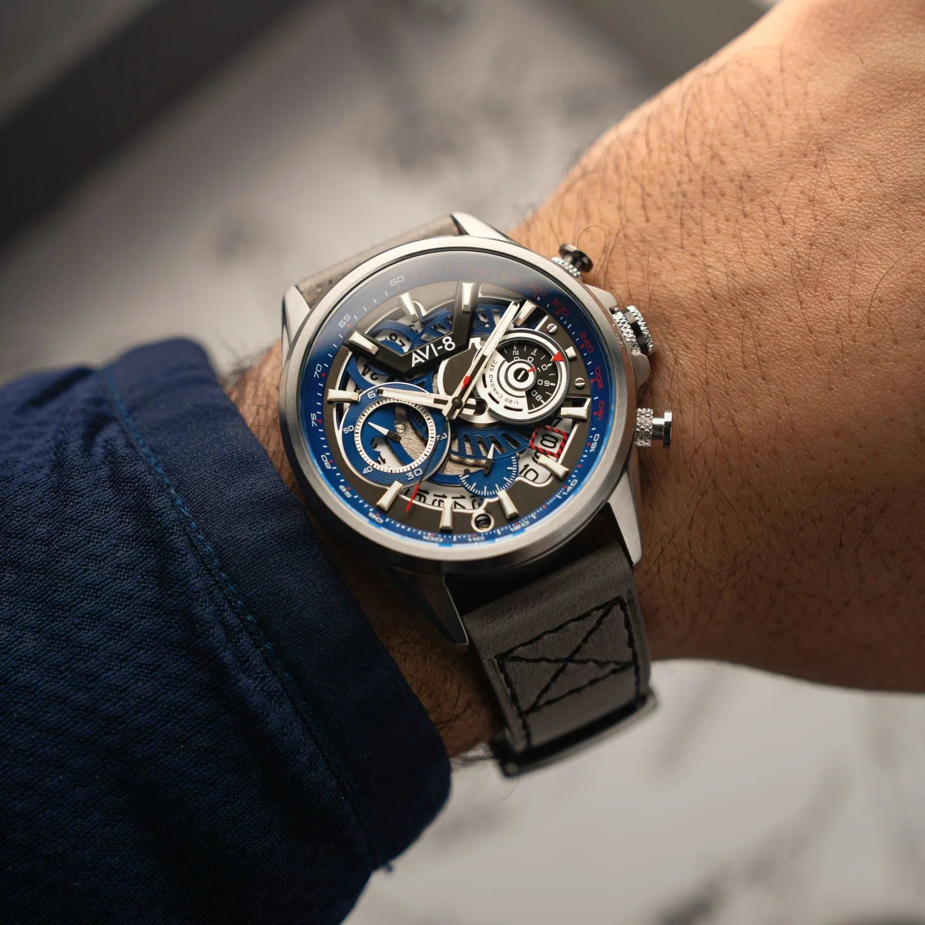 AVI-8 Hawker Harrier Matador Chronograph Slate Blue Watch