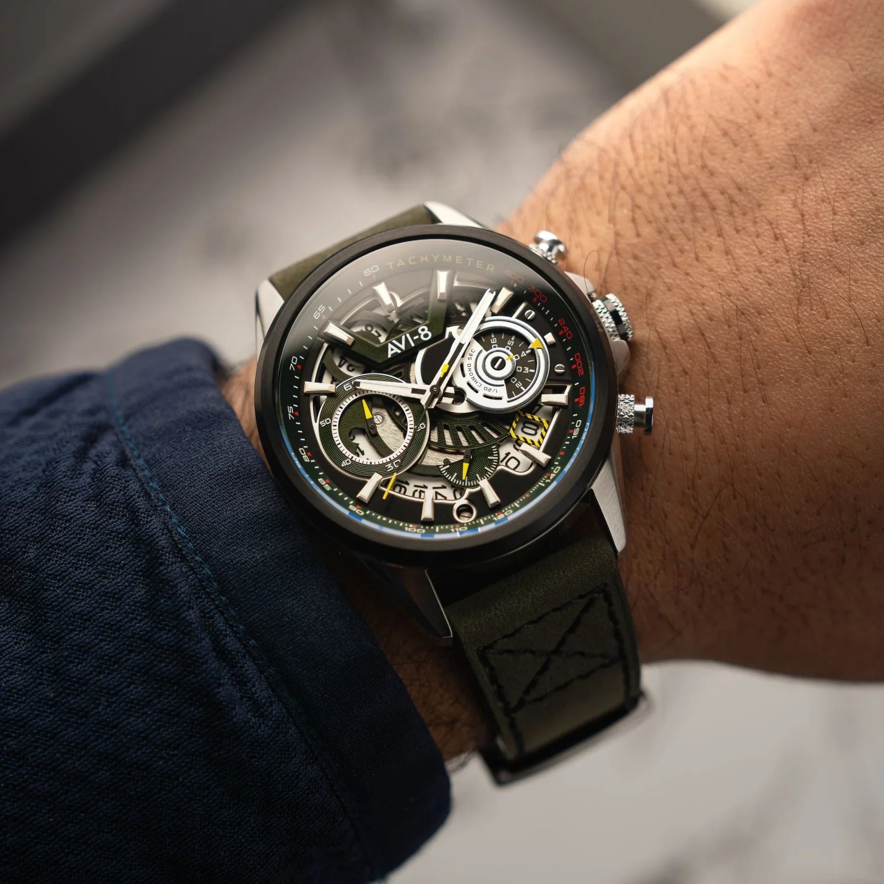 AVI-8 Hawker Harrier Matador Chronograph Green Watch