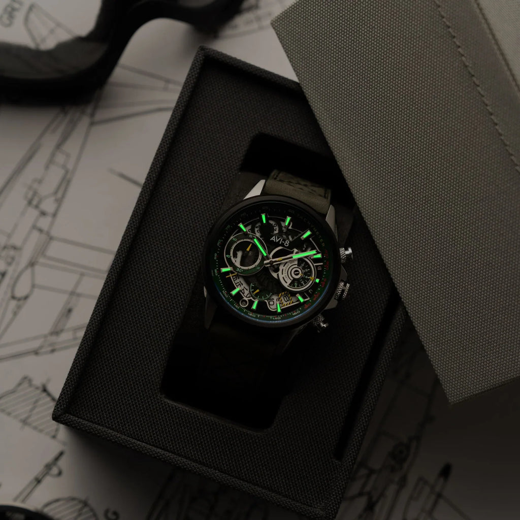 AVI-8 Hawker Harrier Matador Chronograph Green Watch