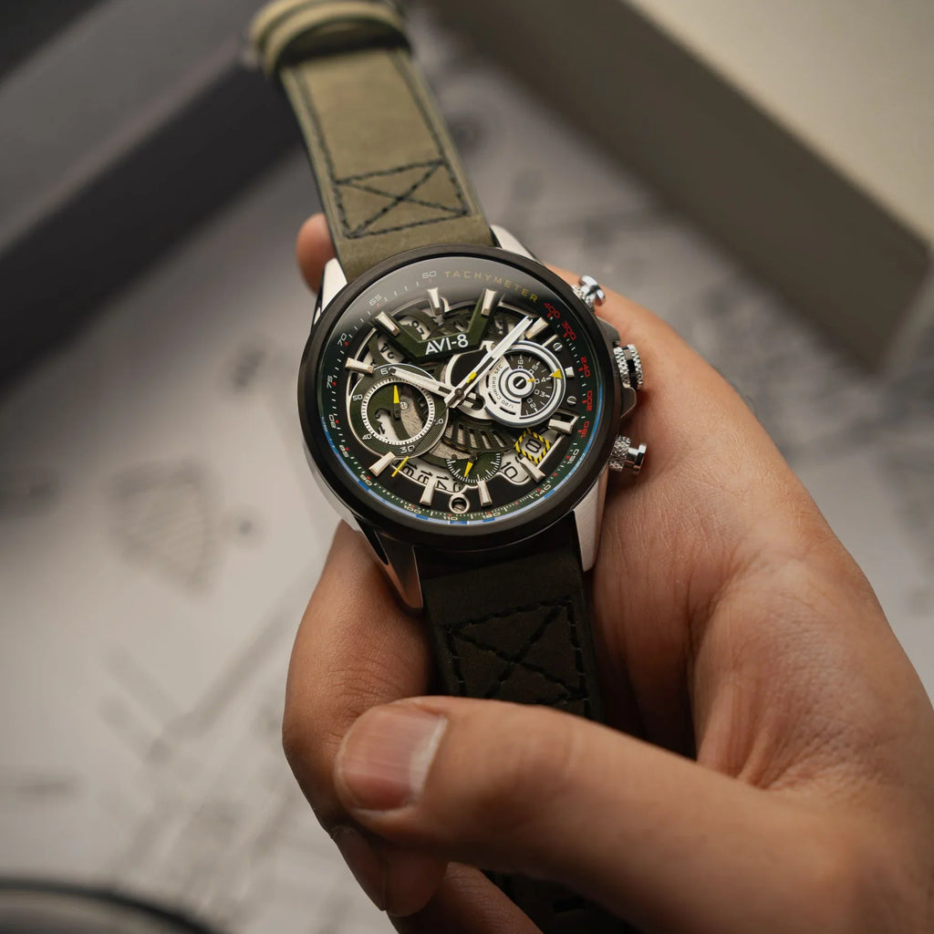AVI-8 Hawker Harrier Matador Chronograph Green Watch