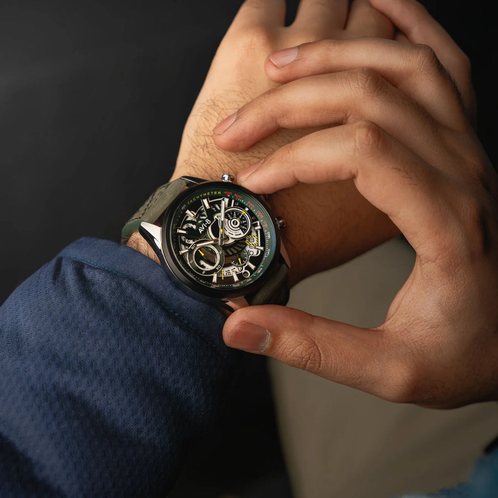 AVI-8 Hawker Harrier Matador Chronograph Green Watch
