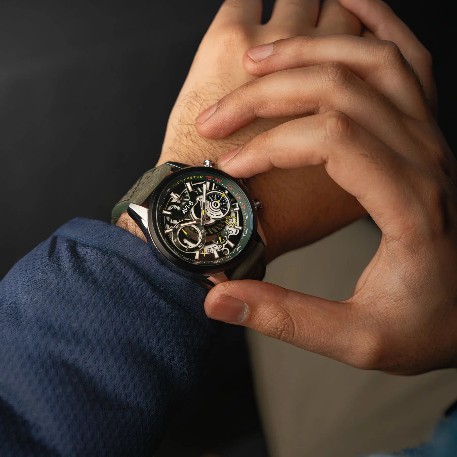 AVI-8 Hawker Harrier Matador Chronograph Green Watch