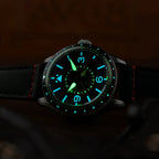 AVI-8 Flyboy Airmaster GMT Men's Black Automatic Watch