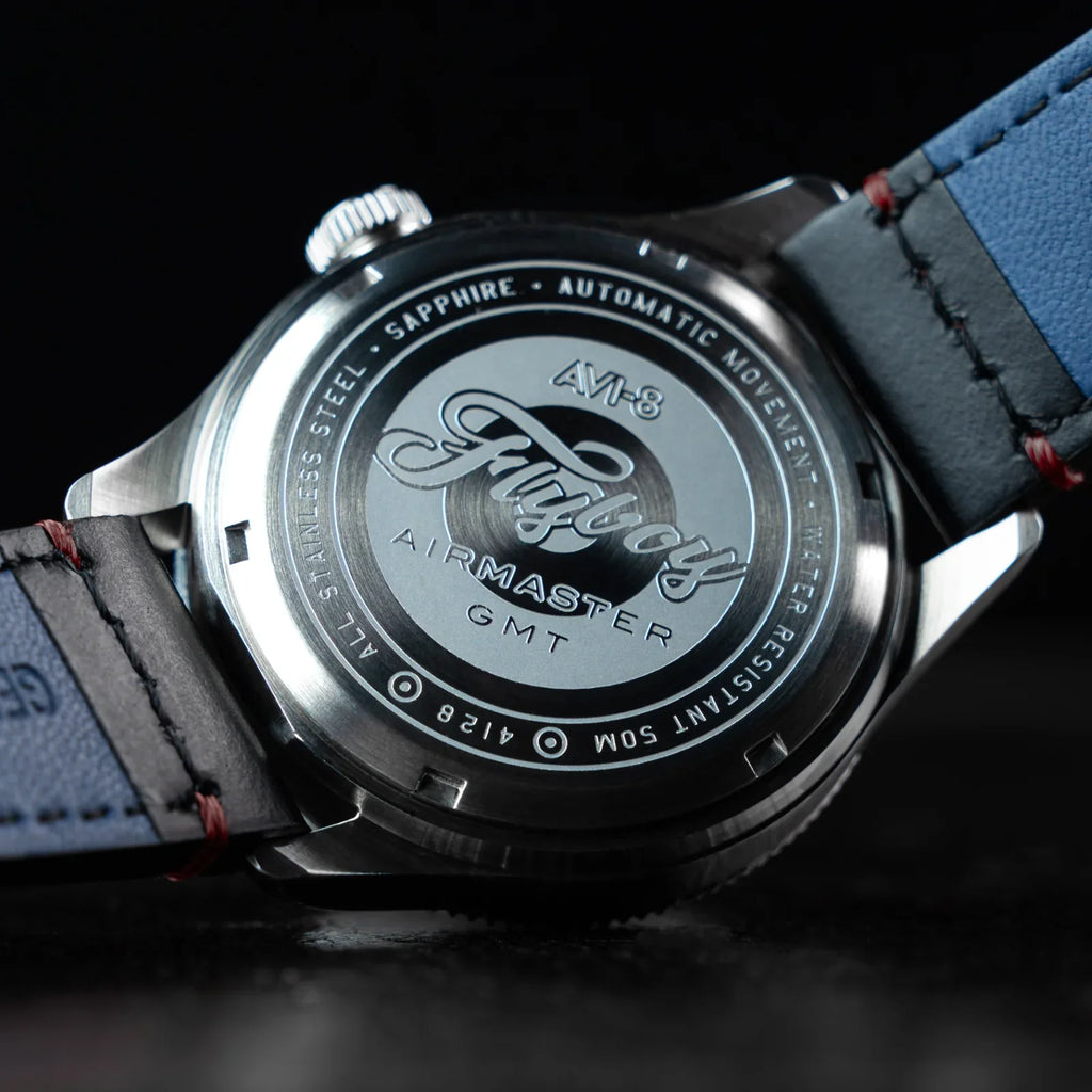 AVI-8 Flyboy Airmaster GMT Men's Black Automatic Watch