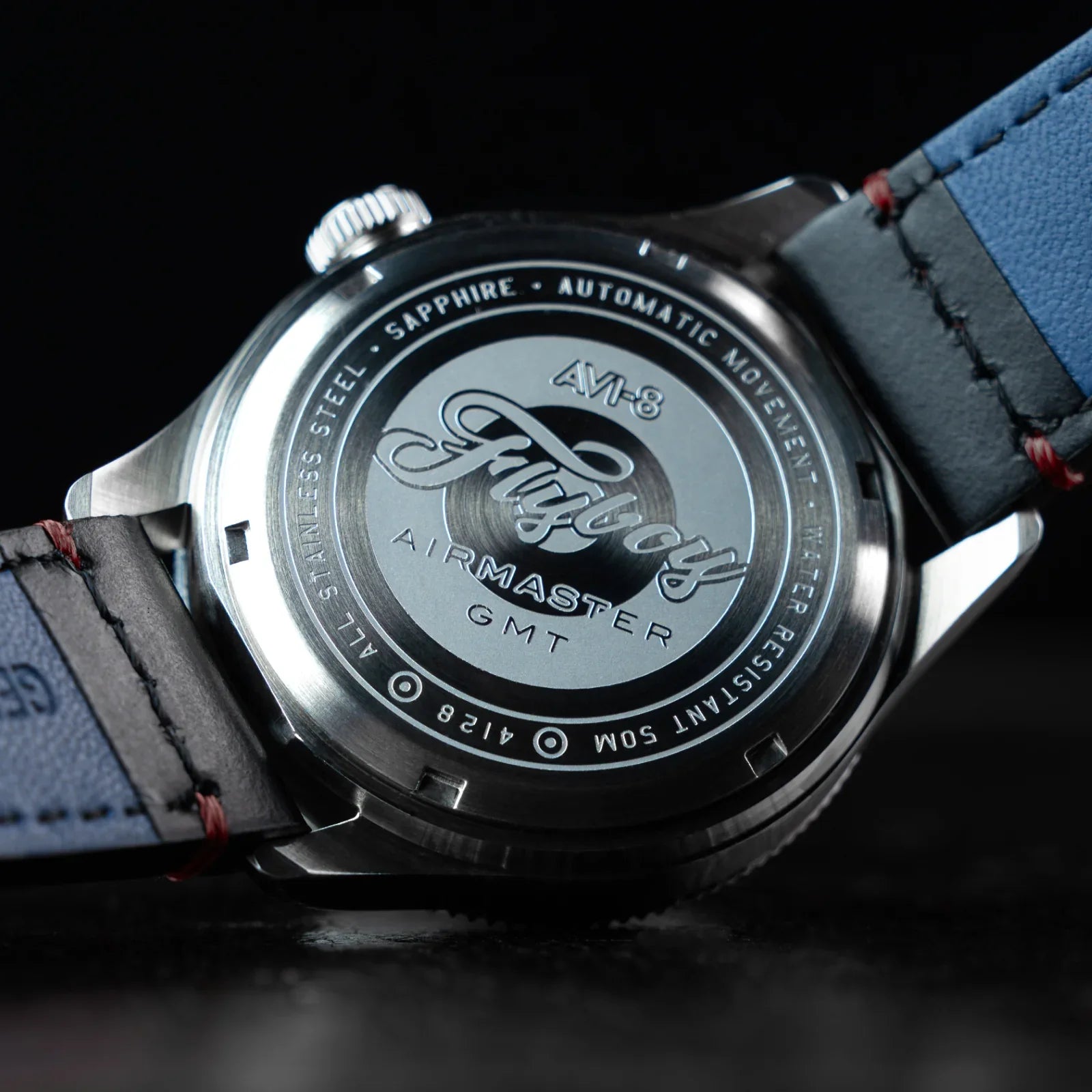 AVI-8 Flyboy Airmaster GMT Men's Black Automatic Watch