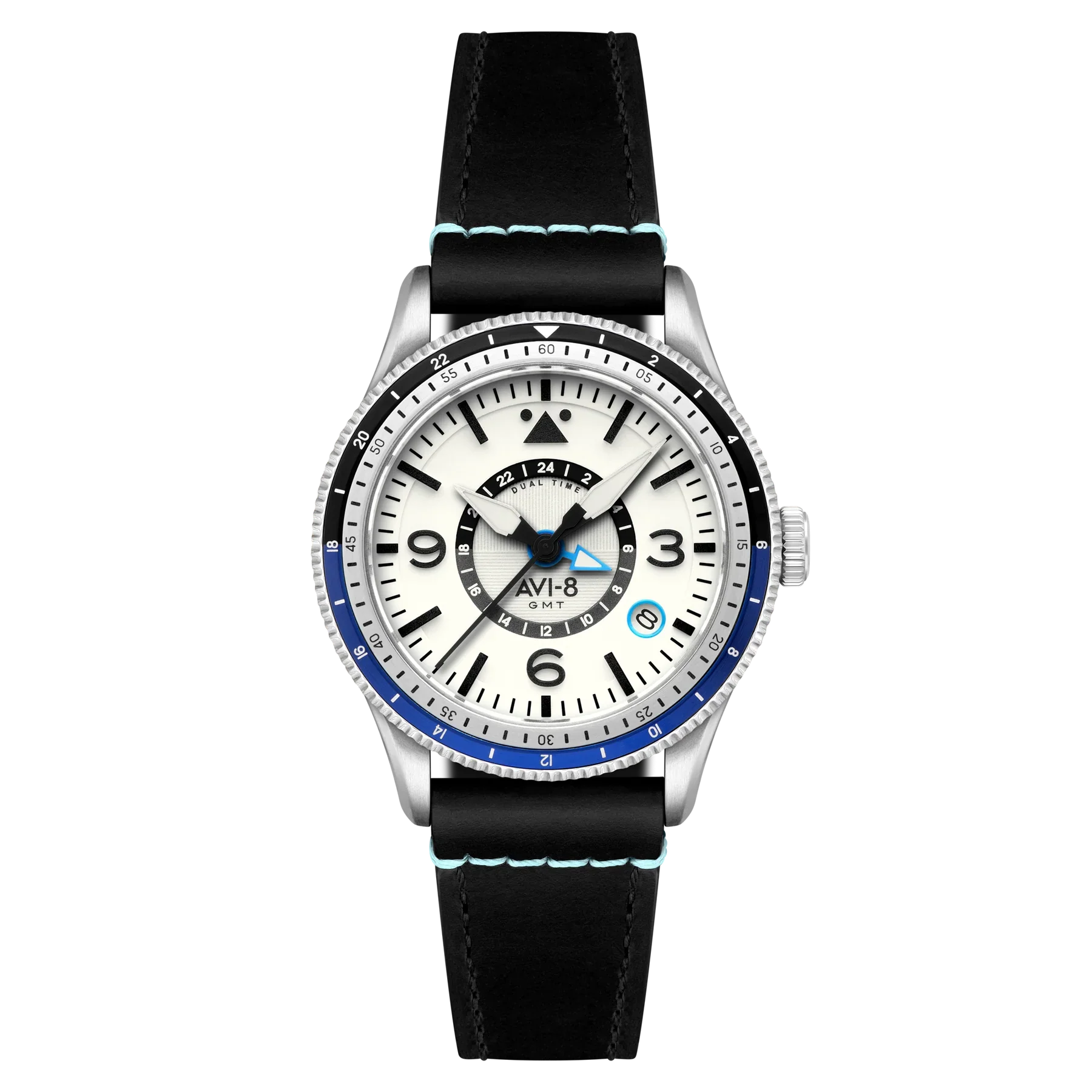 AVI-8 Flyboy Airmaster GMT Men's Black White Automatic Watch