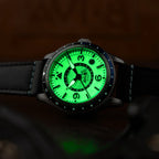 AVI-8 Flyboy Airmaster GMT Men's Black White Automatic Watch