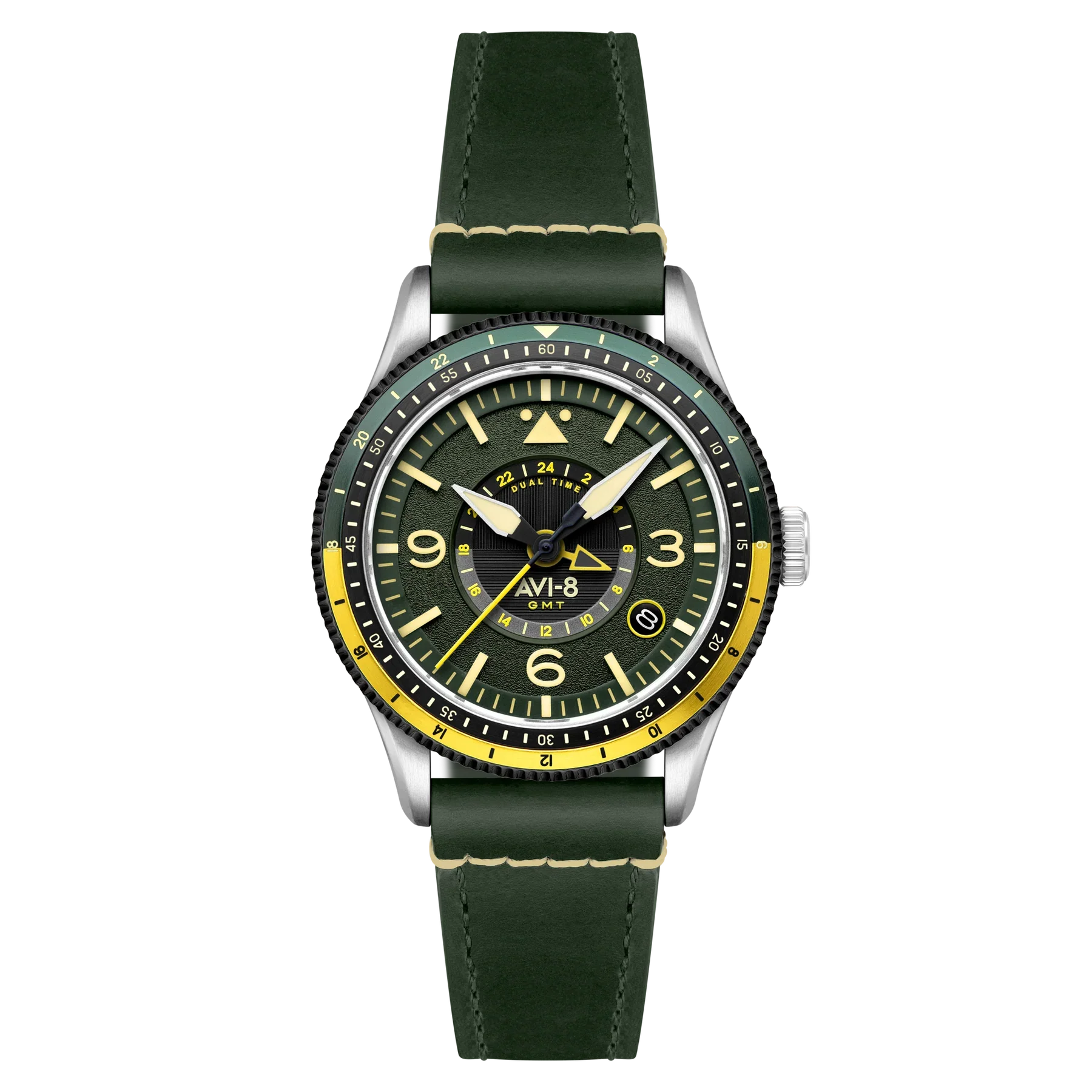 AVI-8 Flyboy Airmaster Green GMT Automatic Watch