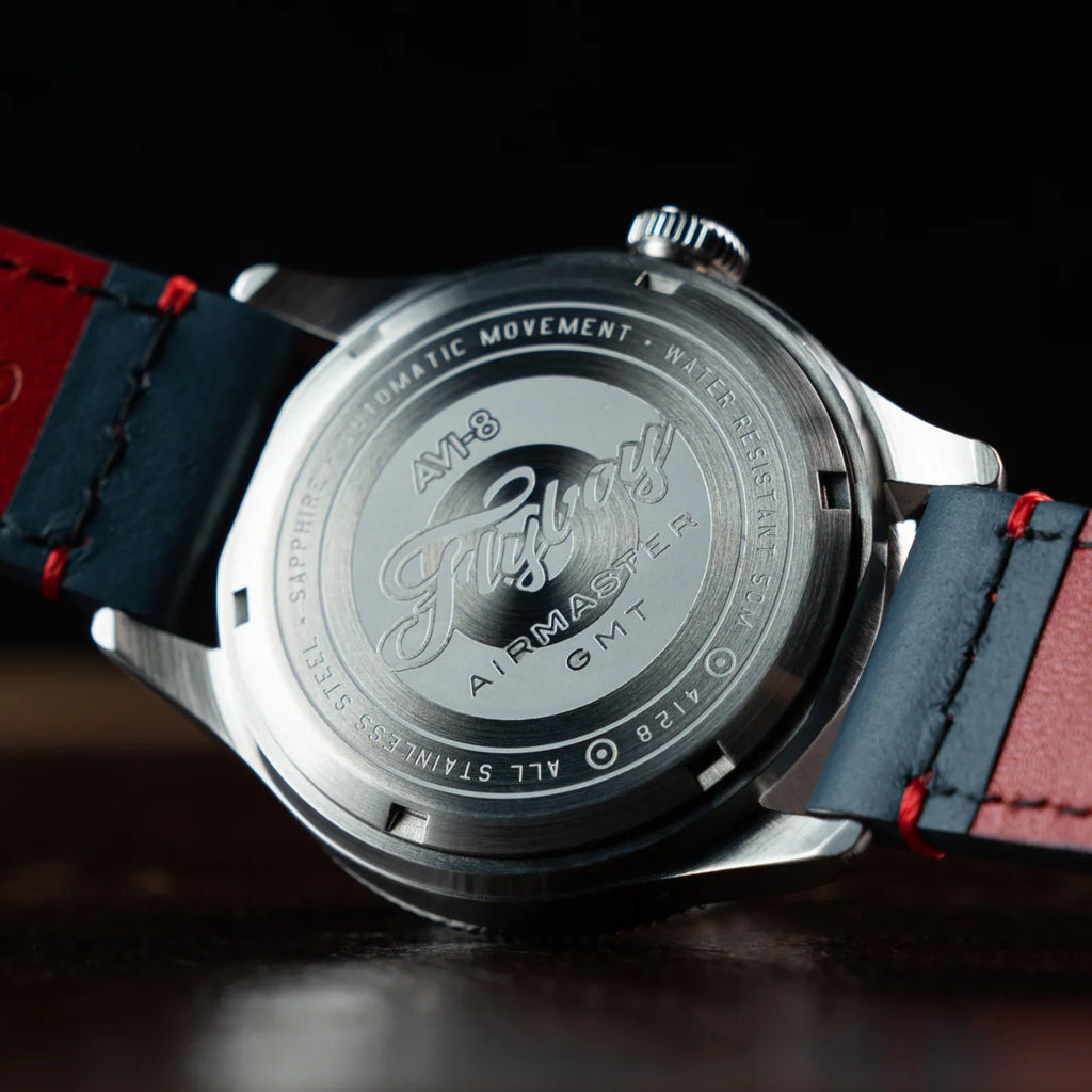 AVI-8 Airmaster GMT Automatic Men's Blue Leather Watch