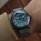 AVI-8 Flyboy Airmaster GMT Automatic Grey Leather Watch