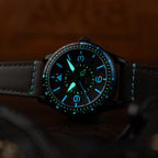 AVI-8 Flyboy Airmaster GMT Automatic Grey Leather Watch