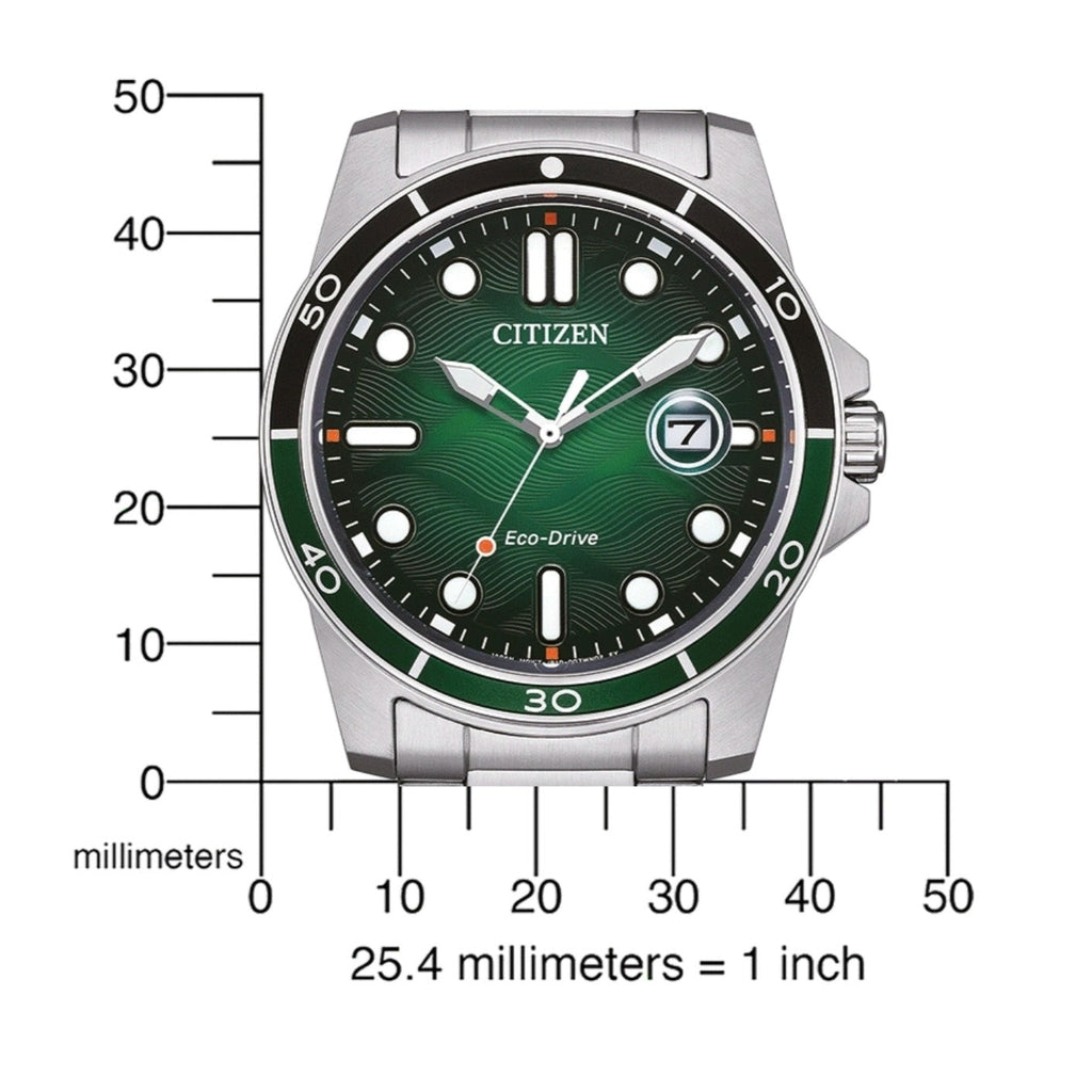 Citizen Men's 41.5mm Eco-Drive Watch Green Dial