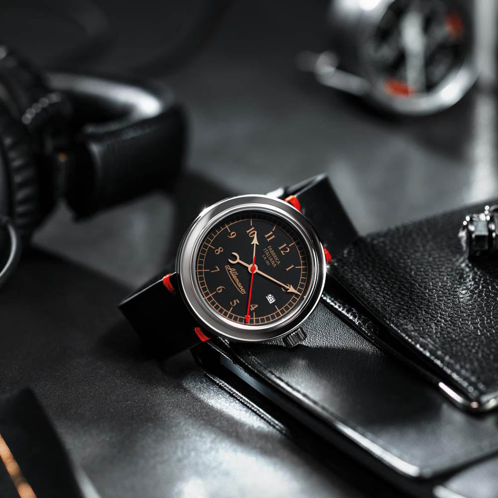 Allemano Day A 1919 Men's Black Polished Watch