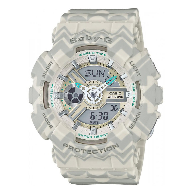 Casio Baby-G Watch Ladies Tribal Pattern Grey