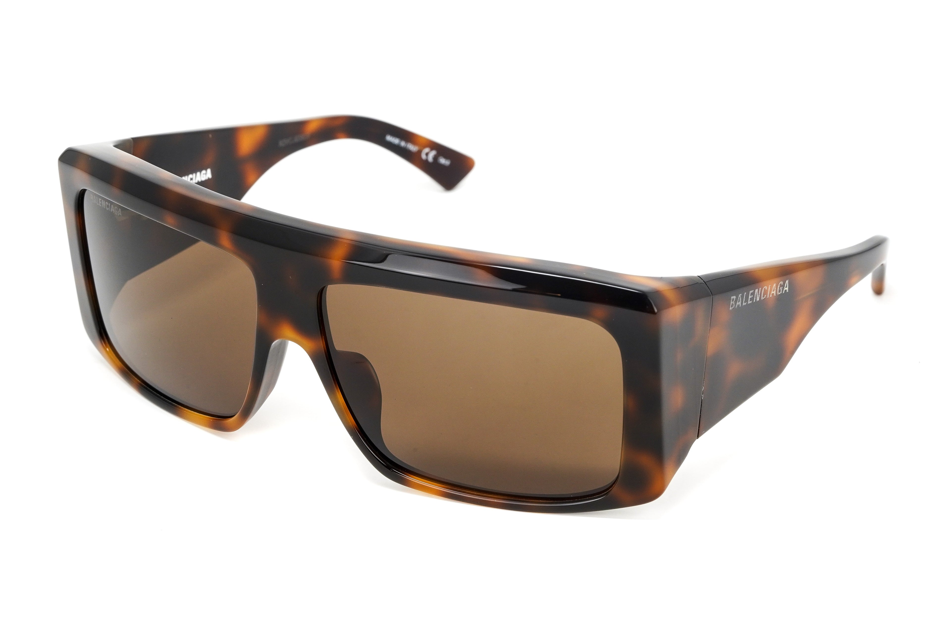 Balenciaga Unisex Sunglasses Oversized Rectangle Havana