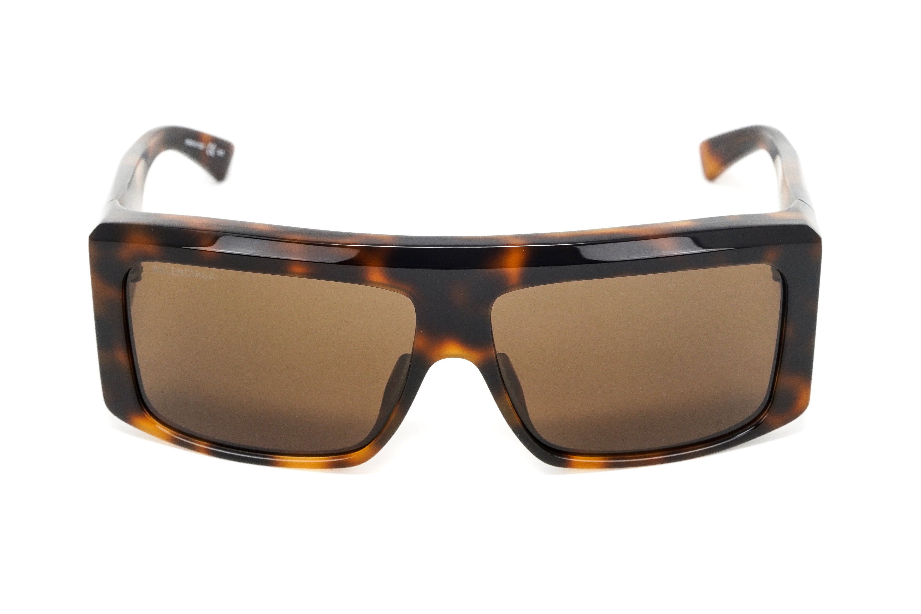 Balenciaga Unisex Sunglasses Oversized Rectangle Havana