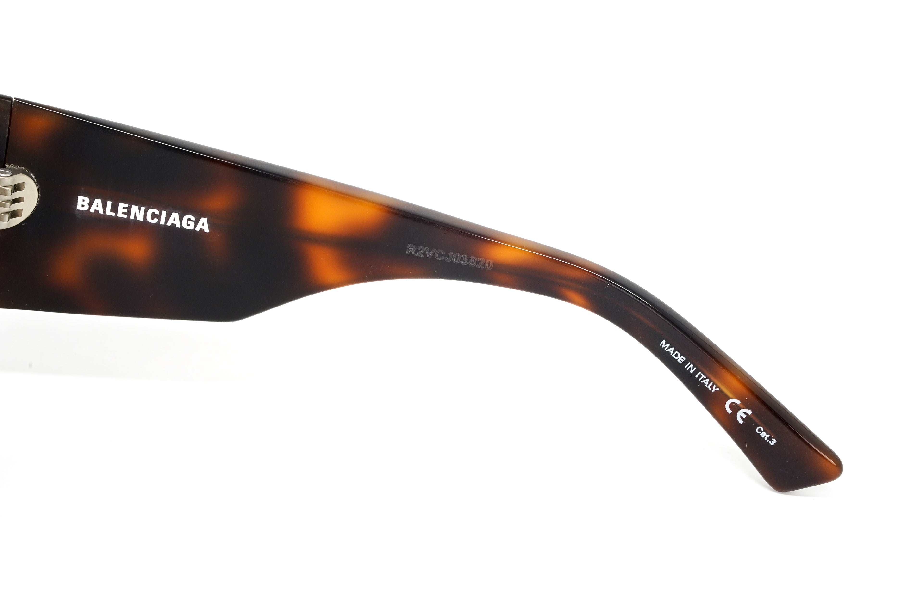 Balenciaga Unisex Sunglasses Oversized Rectangle Havana