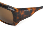 Balenciaga Unisex Sunglasses Oversized Rectangle Havana