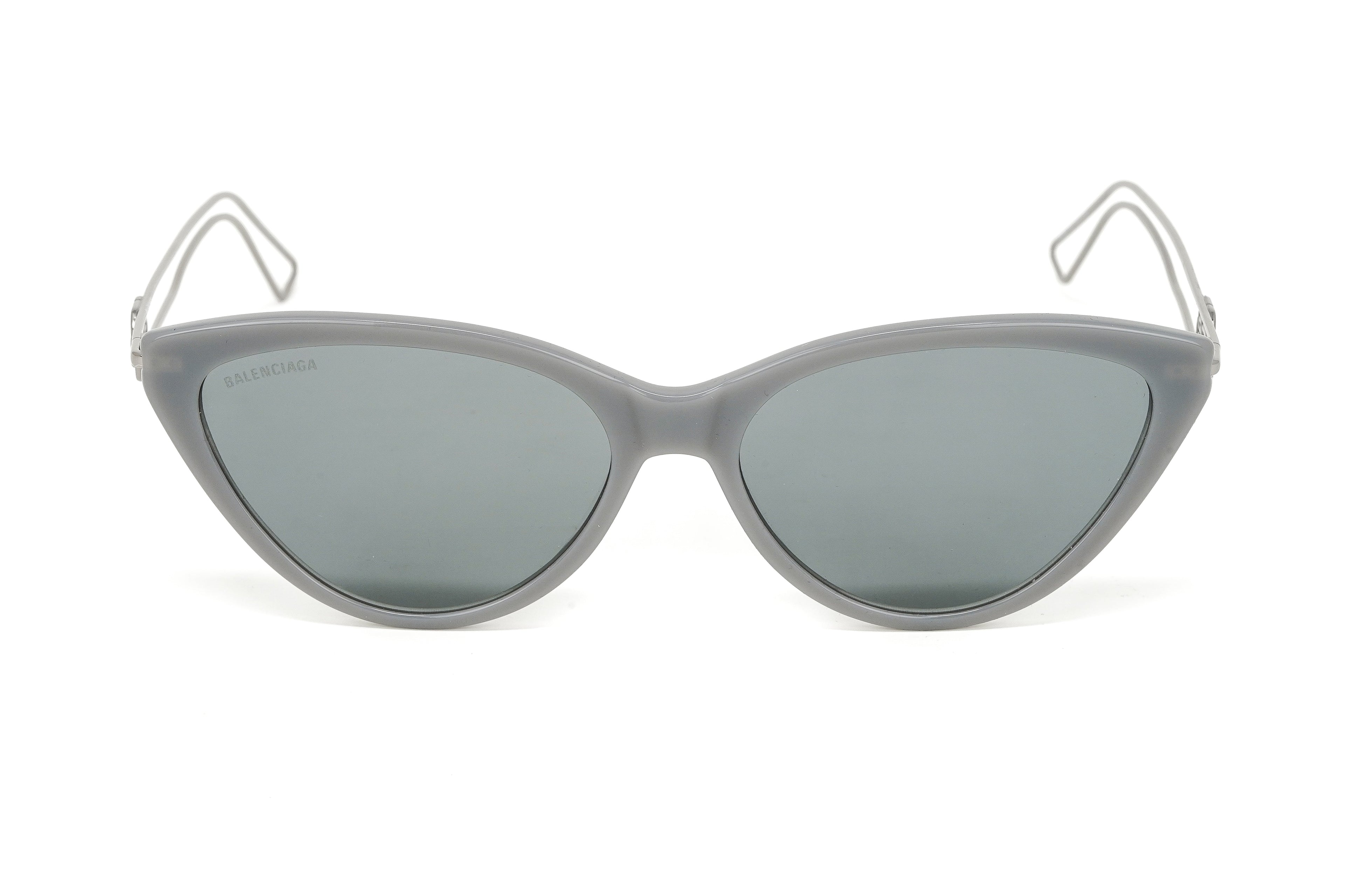 Balenciaga Women's Sunglasses Cat Eye Ruthenium Grey