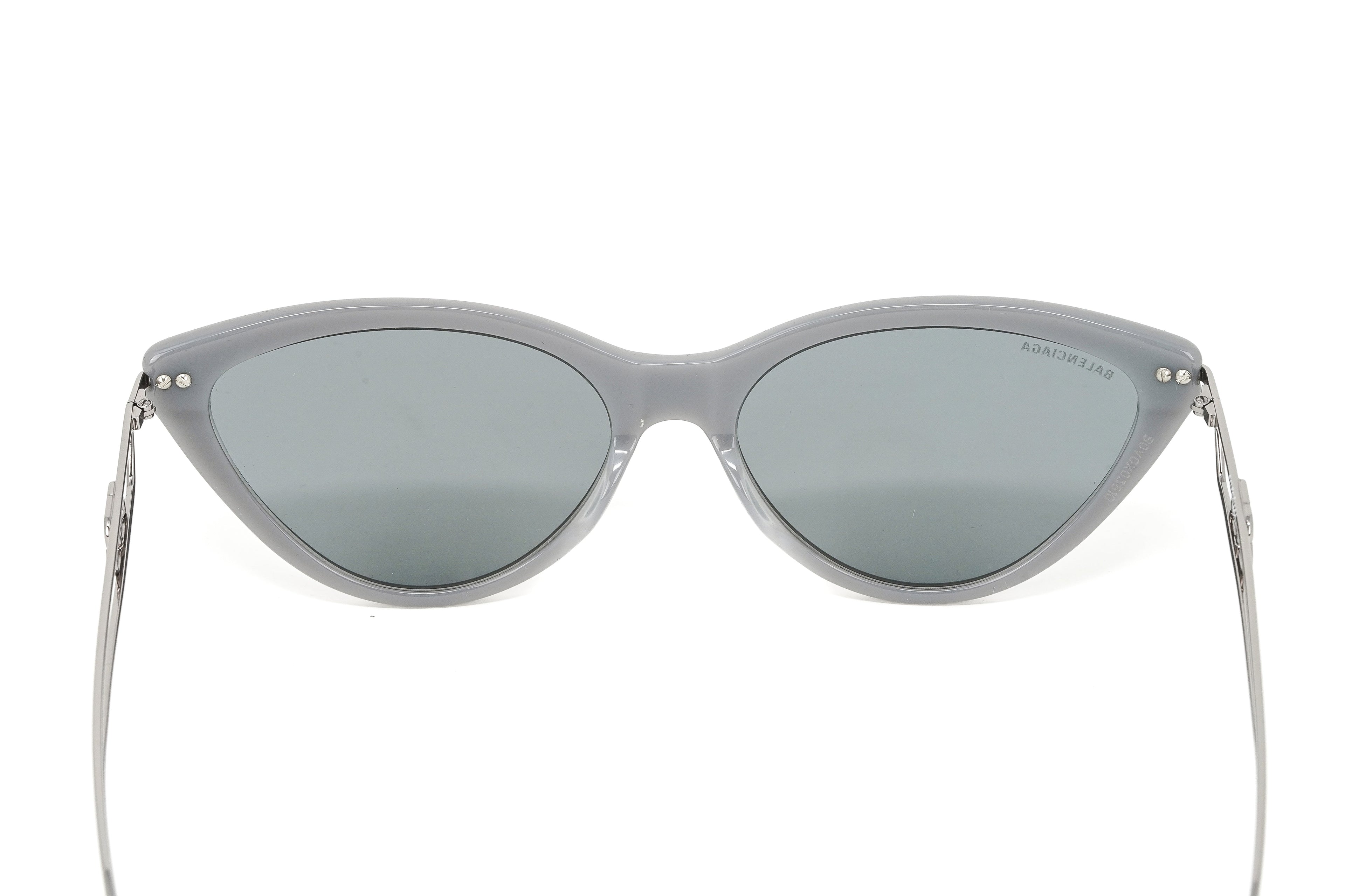 Balenciaga Women's Sunglasses Cat Eye Ruthenium Grey