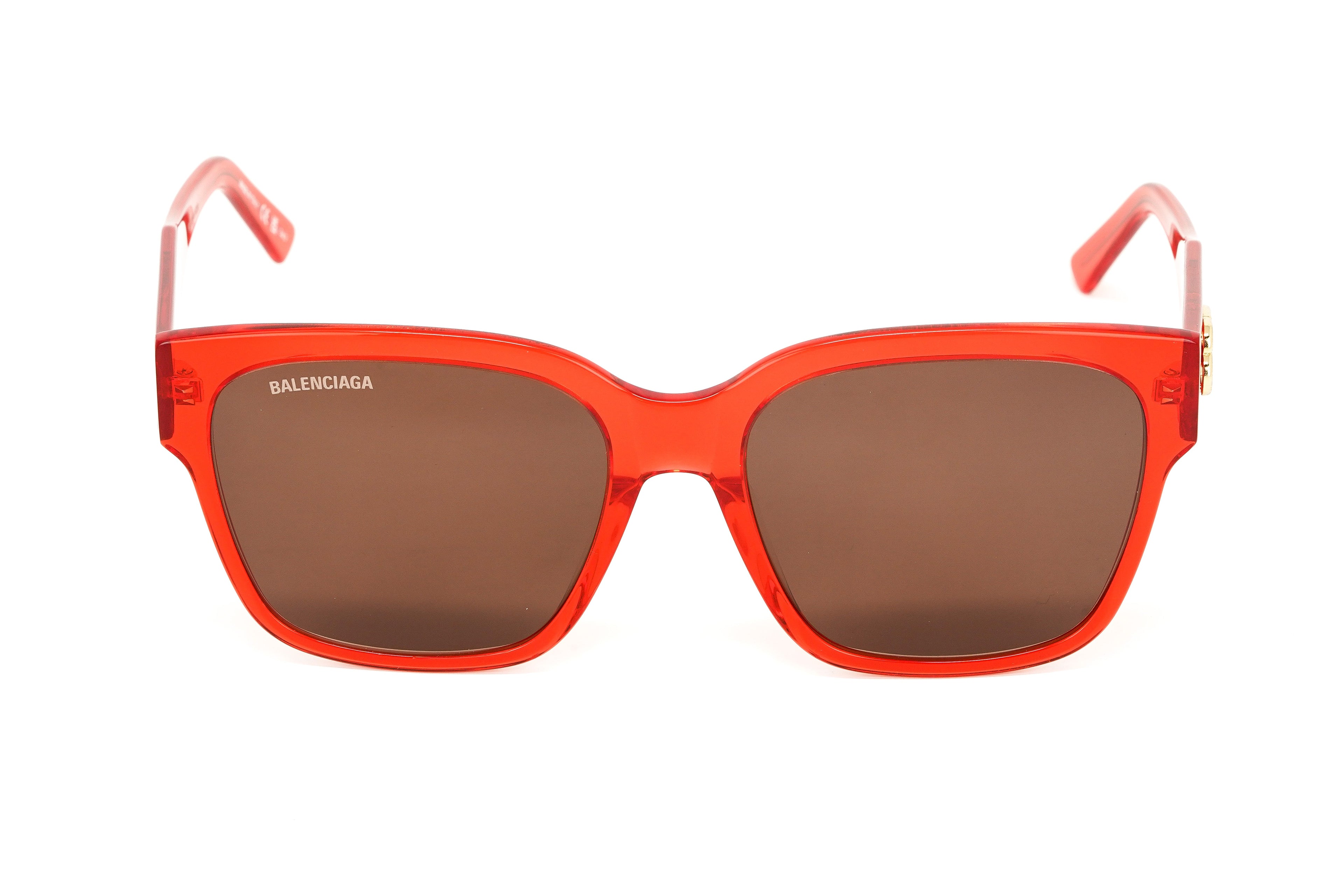 Balenciaga Women's Sunglasses Oversized Square Red
