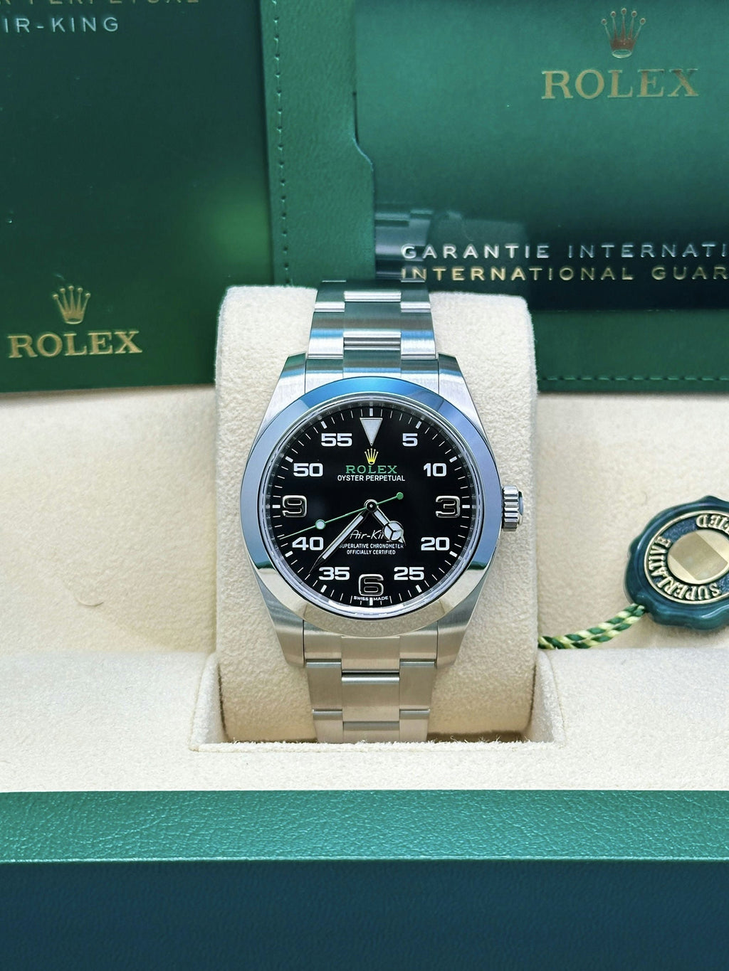Rolex Air King Oystersteel New Card - Black Dial 116900
