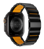 KUXIU Titanium Alloy Watch Band with Magnetic Clasp – Black & Orange