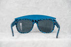 Bernhard Willhelm Sunglasses Unisex Blue Visor Blue Mirror Lenses Cat 3