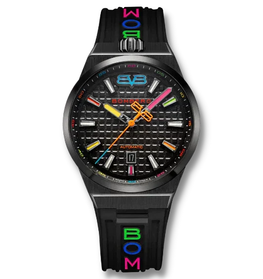 Bomberg Men's Watch BOLT-68 Neo Automatic Taipei Metropolis Black PVD