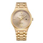 Citizen Eco-Drive Men's Watch 40mm Champagne Dial Gold Steel