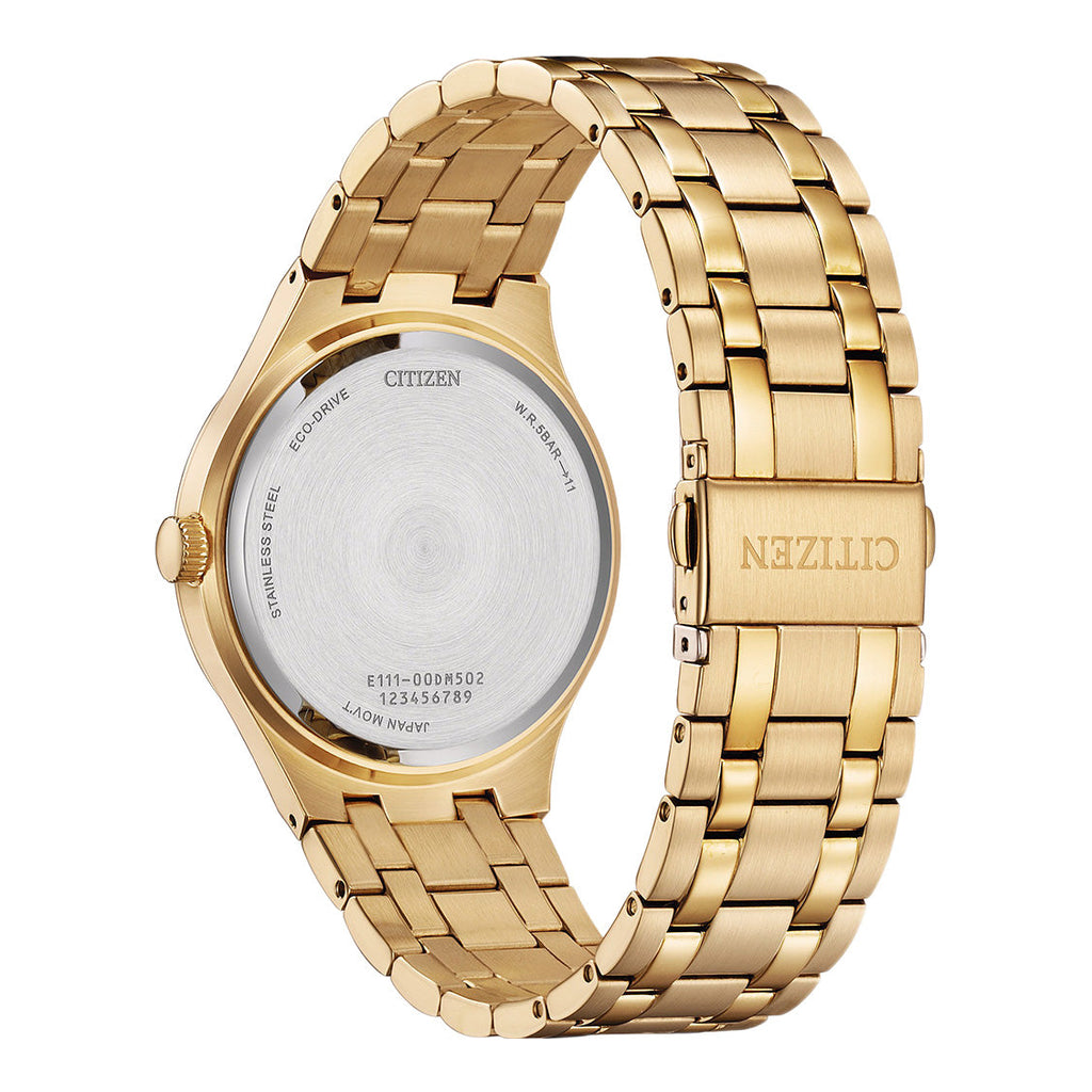 Citizen Eco-Drive Men's Watch 40mm Champagne Dial Gold Steel